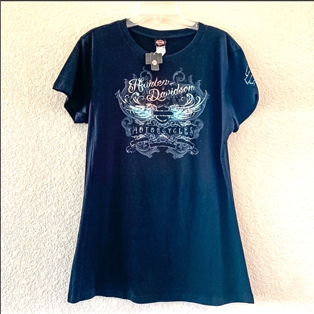 Black Harley Davidson Biker Motorcycle Malaysia Tee Shirt